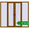 Ціноутворення Вікна 2000x1800 мм REHAU Euro 60 GOLDEN OAK з двох сторін. Ціна: ₴27,351.16
