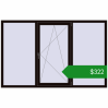 Ціноутворення Вікна 2200x1400 мм REHAU Euro 60 BLACK_BROWN з двох сторін. Ціна: $322.26