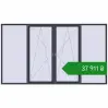 Ціноутворення Вікна 3500x2000 мм REHAU Euro 70 ANTHRACITE_GREY_STRUKTURAL з двох сторін. Ціна: ₴37,911.24