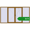 Ціноутворення Вікна 2800x1550 мм REHAU Brillant-Design LIGHT_OAK з двох сторін. Ціна: $677.57