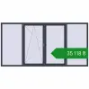 Ціноутворення Вікна 3000x1500 мм REHAU Euro 70 ANTHRACITE_GREY_STRUKTURAL з двох сторін. Ціна: ₴35,117.55