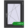Ціноутворення Вікна 570x790 мм REHAU Euro 60 ANTHRACITE_GREY_GLATT з двох сторін. Ціна: ₴4,865.28