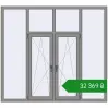 Ціноутворення Вікна 2000x1800 мм Altest Pony 375 RAL 9007 Grey aluminium з двох сторін. Ціна: ₴32,368.65