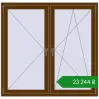 Ціноутворення Вікна 1450x1400 мм REHAU SYNEGO MD WALNUT з двох сторін. Ціна: ₴23,244.26