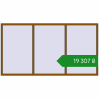 Ціноутворення Вікна 2800x1500 мм REHAU Euro 60 GOLDEN OAK з двох сторін. Ціна: ₴19,306.68