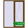 Ціноутворення Вікна 1350x1750 мм REHAU SYNEGO MD WALNUT з двох сторін. Ціна: ₴24,062.47
