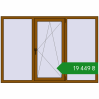 Ціноутворення Вікна 1900x1300 мм REHAU Euro 70 GOLDEN OAK з двох сторін. Ціна: ₴19,449.32