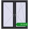 Ціноутворення Вікна 1300x1400 мм REHAU SYNEGO MD BLACK_ULTI-MATT з двох сторін. Ціна: ₴20,123.46