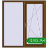 Ціноутворення Вікна 1300x1400 мм REHAU Euro 70 WALNUT з двох сторін. Ціна: ₴12,512.26
