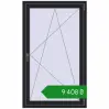 Ціноутворення Вікна 900x1500 мм REHAU Euro 70 BLACK_ULTI-MATT з двох сторін. Ціна: ₴9,407.71