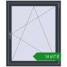 Ціноутворення Вікна 1000x1200 мм REHAU SYNEGO MD ANTHRACITE_GREY_STRUKTURAL з двох сторін. Ціна: ₴14,616.59