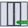 Ціноутворення Вікна 2000x1800 мм Altest Pony 375 RAL 7026 Granite grey з двох сторін. Ціна: ₴32,718.14