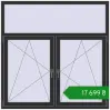 Ціноутворення Вікна 1600x1600 мм REHAU Euro 60 ANTHRACITE_GREY_GLATT з двох сторін. Ціна: ₴17,698.76