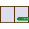 Ціноутворення Вікна 2000x1200 мм REHAU Euro 60 WALNUT з двох сторін. Ціна: ₴8,751.37