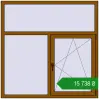 Ціноутворення Вікна 1500x1500 мм REHAU Euro 60 GOLDEN OAK з двох сторін. Ціна: ₴15,738.16