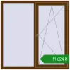 Ціноутворення Вікна 1470x1470 мм REHAU Euro 60 WALNUT з двох сторін. Ціна: ₴11,624.29