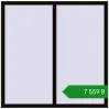 Ціноутворення Вікна 1450x1445 мм REHAU Euro 60 BLACK_BROWN з двох сторін. Ціна: ₴7,558.58