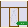 Ціноутворення Вікна 2050x2000 мм REHAU Euro 70 GOLDEN OAK з двох сторін. Ціна: ₴30,325.82