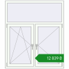 Ціноутворення Tilt-and-Turn 1300x1500 mm REHAU Brillant-Design RAL 9016 Traffic white two-sided. Ціна: ₴12,838.70