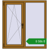 Ціноутворення Вікна 1100x1200 мм REHAU Euro 60 LIGHT_OAK з двох сторін. Ціна: ₴8,585.85