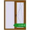 Ціноутворення Вікна 1080x1460 мм REHAU Euro 60 GOLDEN OAK з двох сторін. Ціна: ₴12,590.49