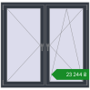 Ціноутворення Вікна 1450x1400 мм REHAU SYNEGO MD ANTHRACITE_GREY_STRUKTURAL з двох сторін. Ціна: ₴23,244.26