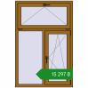 Ціноутворення Вікна 1000x1500 мм REHAU Euro 70 LIGHT_OAK з двох сторін. Ціна: ₴15,296.83