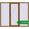 Ціноутворення Вікна 2100x1800 мм REHAU Euro 70 GOLDEN OAK з двох сторін. Ціна: ₴25,069.13