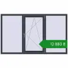 Ціноутворення Вікна 2000x1200 мм REHAU Euro 60 ANTHRACITE_GREY_STRUKTURAL з двох сторін. Ціна: ₴12,880.43