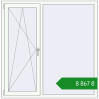 Ціноутворення Вікна 1450x1470 мм REHAU Euro 70 Білий (RAL 9016) з двох сторін. Ціна: ₴8,867.39