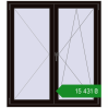 Ціноутворення Вікна 1300x1460 мм REHAU Euro 60 BLACK_BROWN з двох сторін. Ціна: ₴15,430.81