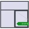 Ціноутворення Вікна 1950x1850 мм REHAU Euro 70 ANTHRACITE_GREY_STRUKTURAL з двох сторін. Ціна: ₴22,630.67