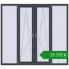 Ціноутворення Вікна 2000x1800 мм Altest Pony 375 RAL 7016 Anthracite grey з двох сторін. Ціна: ₴35,055.15