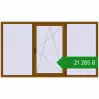 Ціноутворення Вікна 2460x1400 мм REHAU Euro 70 GOLDEN OAK з двох сторін. Ціна: ₴21,284.60