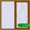 Ціноутворення Вікна 1500x1500 мм REHAU Euro 60 GOLDEN OAK з двох сторін. Ціна: ₴15,113.34