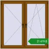 Ціноутворення Вікна 1500x1500 мм REHAU Euro 60 GOLDEN OAK з двох сторін. Ціна: ₴21,419.00