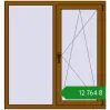 Ціноутворення Вікна 1240x1320 мм REHAU Euro 70 GOLDEN OAK з двох сторін. Ціна: ₴12,764.01