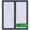 Ціноутворення Вікна 1600x1800 мм REHAU SYNEGO MD ANTHRACITE_GREY_STRUKTURAL з двох сторін. Ціна: ₴31,137.05