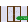Ціноутворення Вікна 3000x1800 мм REHAU Euro 60 WALNUT з двох сторін. Ціна: ₴26,703.45