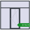 Ціноутворення Вікна 2050x2000 мм REHAU Euro 60 ANTHRACITE_GREY_STRUKTURAL з двох сторін. Ціна: ₴20,964.41