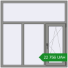 Ціноутворення Вікна 1500x1500 мм Altest Pony 375 RAL 9007 Grey aluminium з двох сторін. Ціна: ₴22,755.65