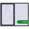 Ціноутворення Вікна 1750x1440 мм REHAU Euro 70 ANTHRACITE_GREY_STRUKTURAL з двох сторін. Ціна: ₴17,816.72