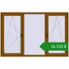 Ціноутворення Вікна 2070x1350 мм REHAU Euro 70 GOLDEN OAK з двох сторін. Ціна: ₴26,533.46