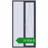 Ціноутворення Вікна 1200x2400 мм REHAU Euro 70 ANTHRACITE_GREY_STRUKTURAL з двох сторін. Ціна: ₴24,806.46