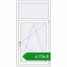 Ціноутворення Tilt-and-Turn 800x1550 mm REHAU Euro 70 RAL 9016 Traffic white two-sided. Ціна: ₴6,705.56