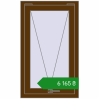 Ціноутворення Вікна 600x1000 мм REHAU Euro 60 WALNUT з двох сторін. Ціна: ₴6,164.65