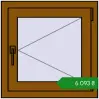 Ціноутворення Вікна 600x600 мм REHAU Euro 60 GOLDEN OAK з двох сторін. Ціна: ₴6,093.01