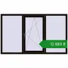 Ціноутворення Вікна 2000x1200 мм REHAU Euro 60 BLACK_BROWN з двох сторін. Ціна: ₴12,880.43