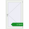 Ціноутворення Вікна 860x1420 мм REHAU Euro 60 Білий (RAL 9016) з двох сторін. Ціна: ₴5,733.72