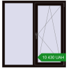 Ціноутворення Вікна 1280x1340 мм REHAU Euro 60 BLACK_BROWN з двох сторін. Ціна: ₴10,430.36